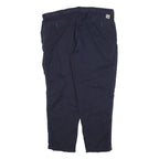 CARHARTT Mens Cotton Blend Navy Relaxed Straight Trousers W46 L32 Workwear