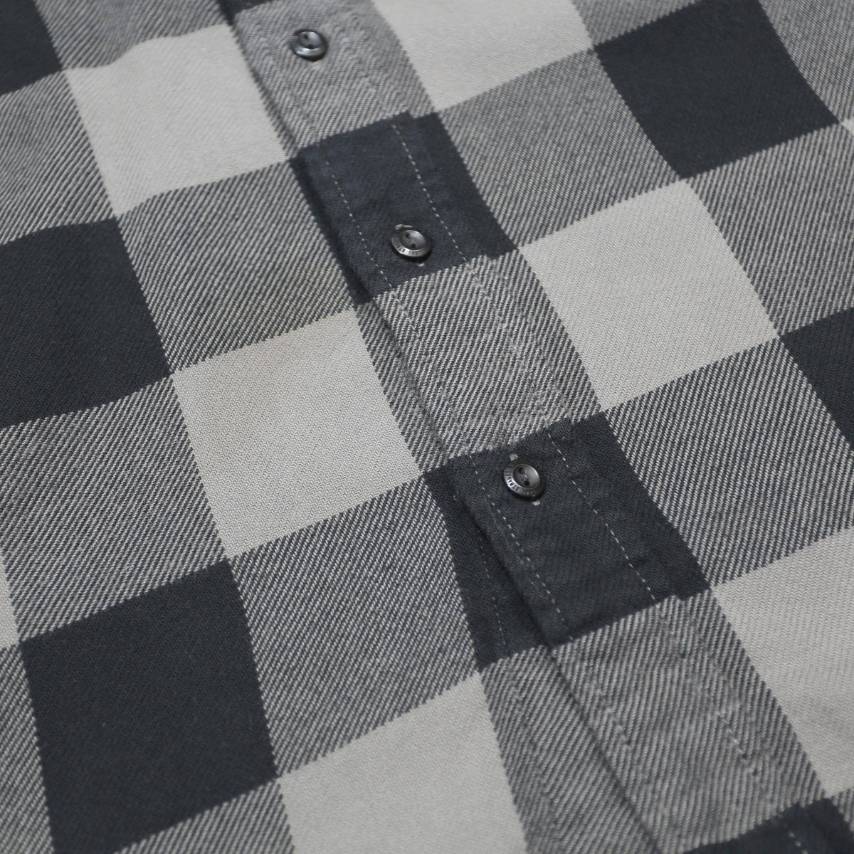 LEVI'S Mens Black & Grey Checked Cotton Shirt L Long Sleeve Button Front Casual