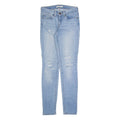 LEVI'S 711 Distressed Womens Jeans Blue Slim Skinny Stone Wash W27 L32