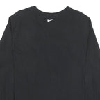 NIKE Mens Black Foothill Baseball T-Shirt L Long Sleeve Crew Neck Cotton Blend
