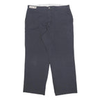 DICKIES Mens Cotton Blend Navy Relaxed Straight Trousers W40 L30 Classic