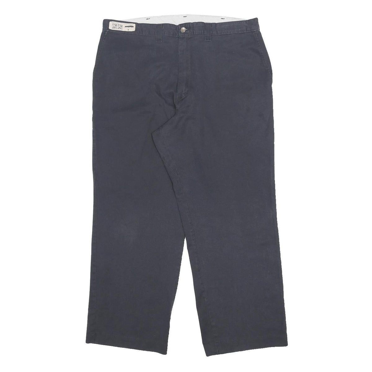 DICKIES Mens Cotton Blend Navy Relaxed Straight Trousers W40 L30 Classic