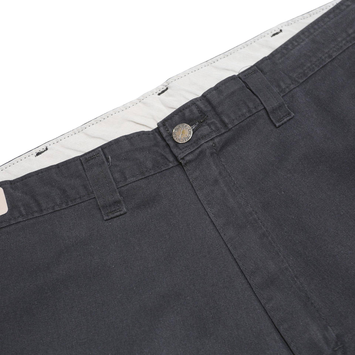 DICKIES Mens Cotton Blend Navy Relaxed Straight Trousers W40 L30 Classic