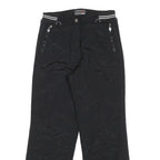 SUPER EU Womens Black Straight Leg Trousers W28 L28 Polyester Blend Woven Zip