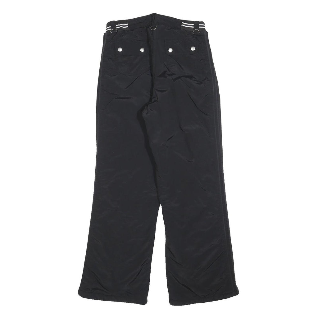 SUPER EU Womens Black Straight Leg Trousers W28 L28 Polyester Blend Woven Zip