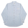 MOST WANTED Mens Blue Denim Shirt M Button Down Long Sleeve Casual Fashion