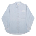 MOST WANTED Mens Blue Denim Shirt M Button Down Long Sleeve Casual Fashion