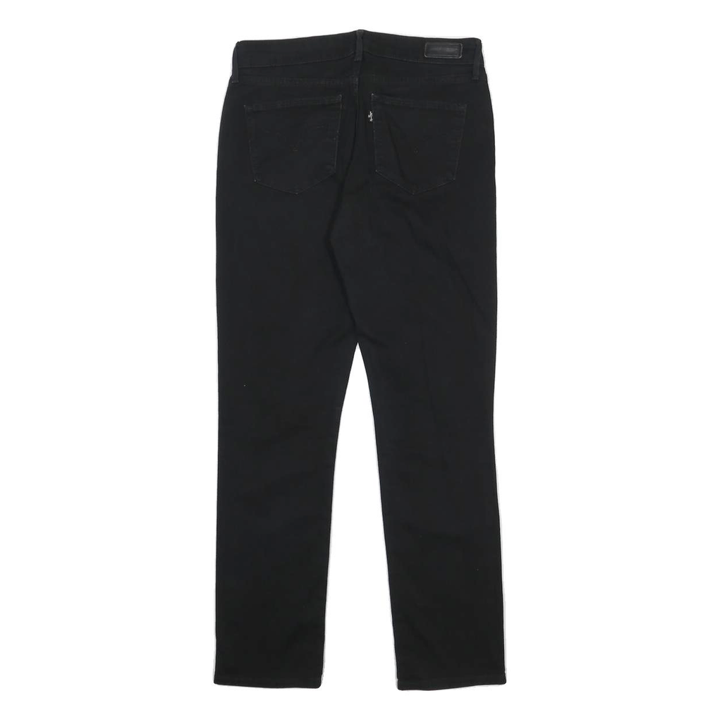 LEVI'S Womens Slim Black Denim Jeans Cotton Blend Zip W28 L30 Stylish Classic