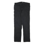 CARHARTT Mens Cotton Blend Black Regular Straight Trousers W31 L32 Workwear