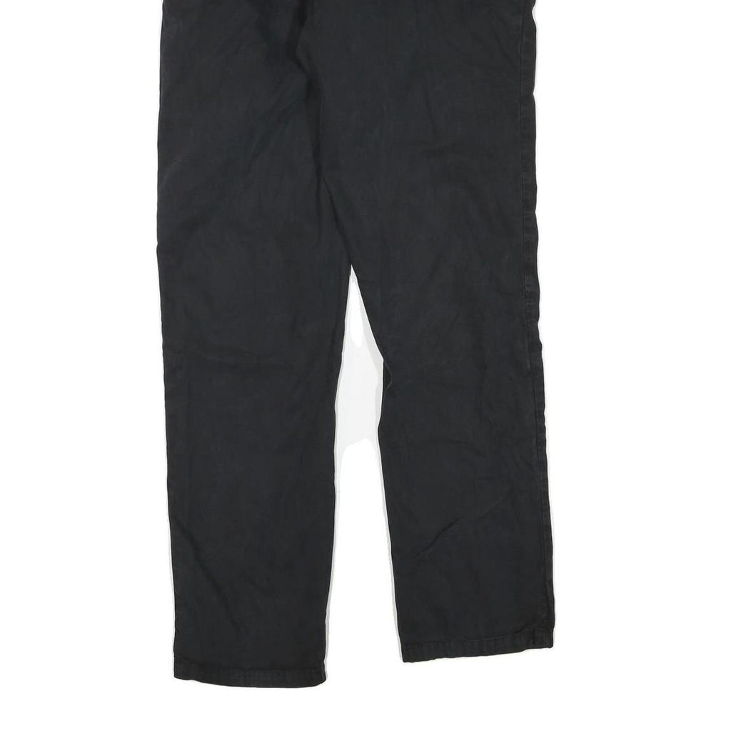 CARHARTT Mens Cotton Blend Black Regular Straight Trousers W31 L32 Workwear