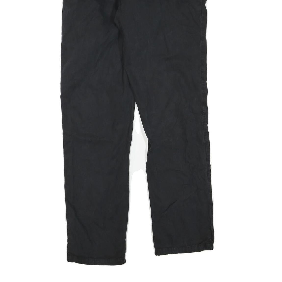 CARHARTT Mens Cotton Blend Black Regular Straight Trousers W31 L32 Workwear