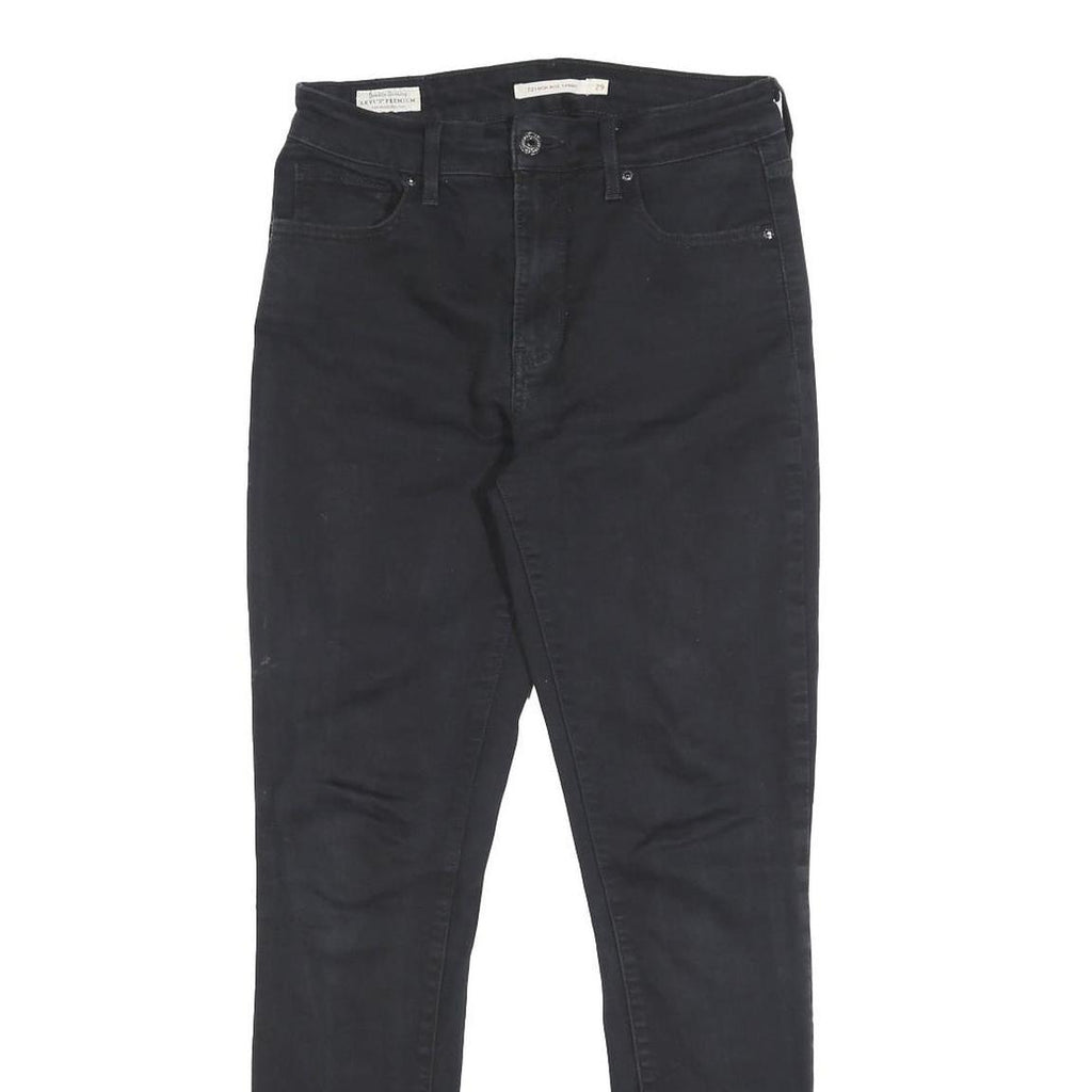 LEVI'S 721 BIG E Womens Jeans Black Slim Skinny Denim W26 L30 Stretch Cotton