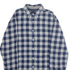 TOMMY HILFIGER Mens Shirt Blue Check Long Sleeve S