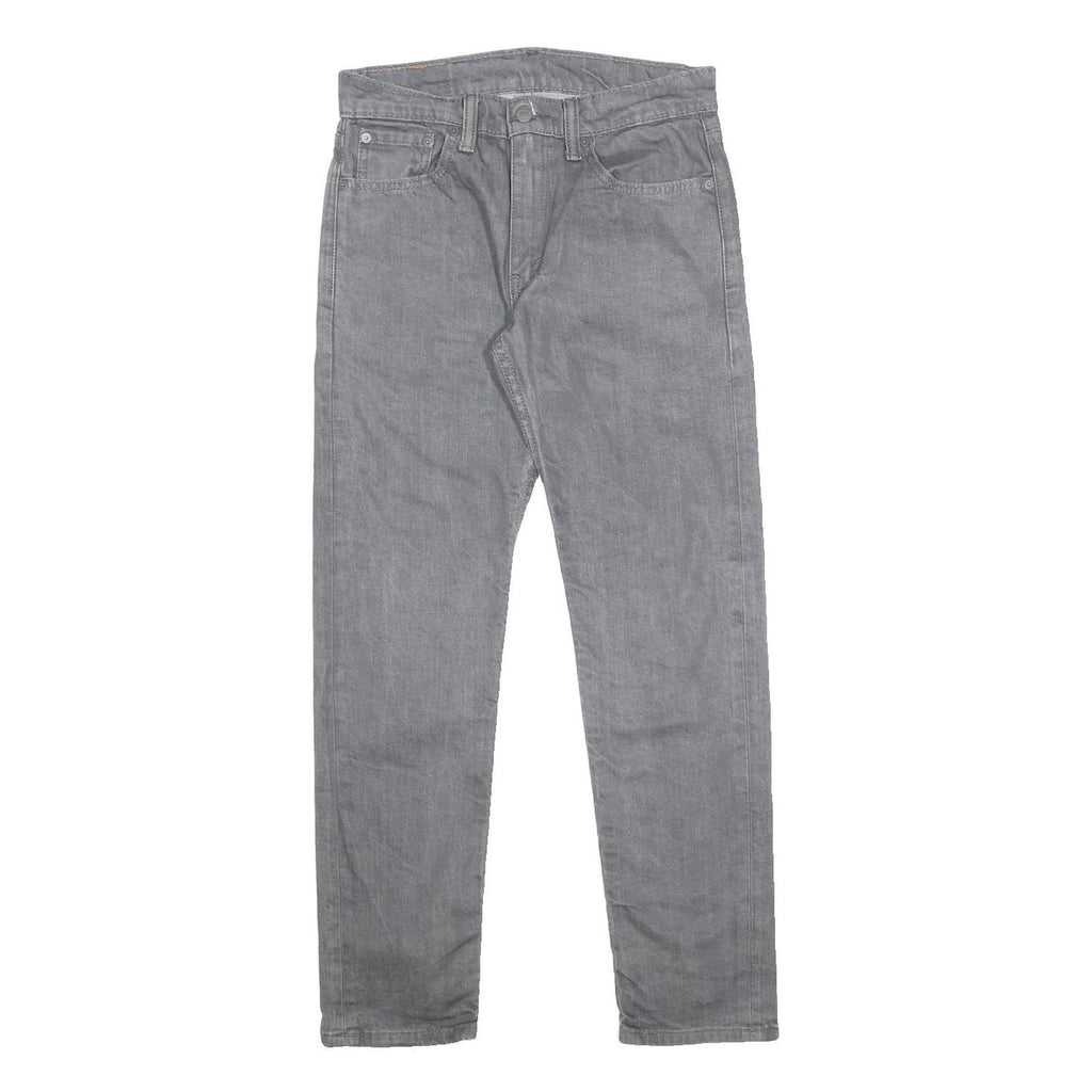 LEVI'S 502 Mens Jeans Grey Slim Straight Denim Medium W30 L29 Cotton Blend Zip