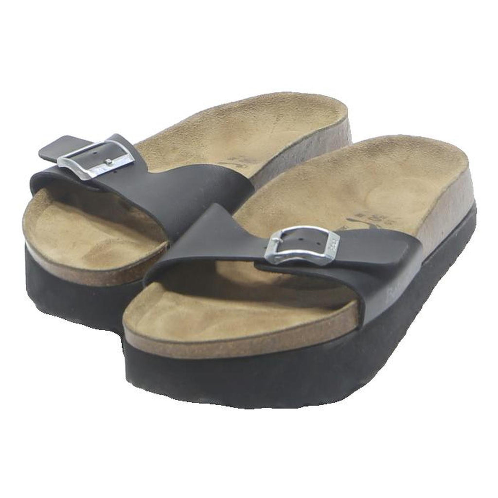 BETULA Womens Black Leather Platform Slider Sandals UK 6 Comfortable Casual