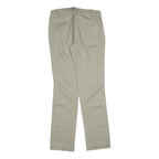 LAUREN RALPH LAUREN Womens Beige Slim Straight Trousers W30 L32 Cotton Blend Zip