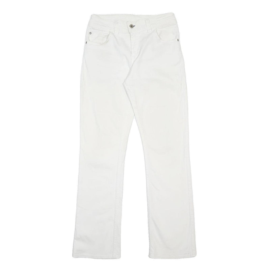 MUSTANG Womens White Regular Straight Denim Jeans W30 L32 Classic Zip Cotton