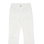 MUSTANG Womens White Regular Straight Denim Jeans W30 L32 Classic Zip Cotton