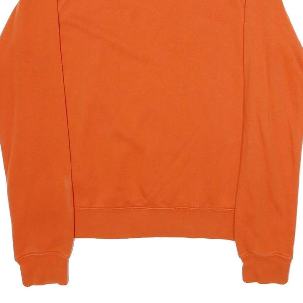 NIKE Mens Orange Cotton Blend Crew Neck XS Logo Sweatshirt Casual Pullover