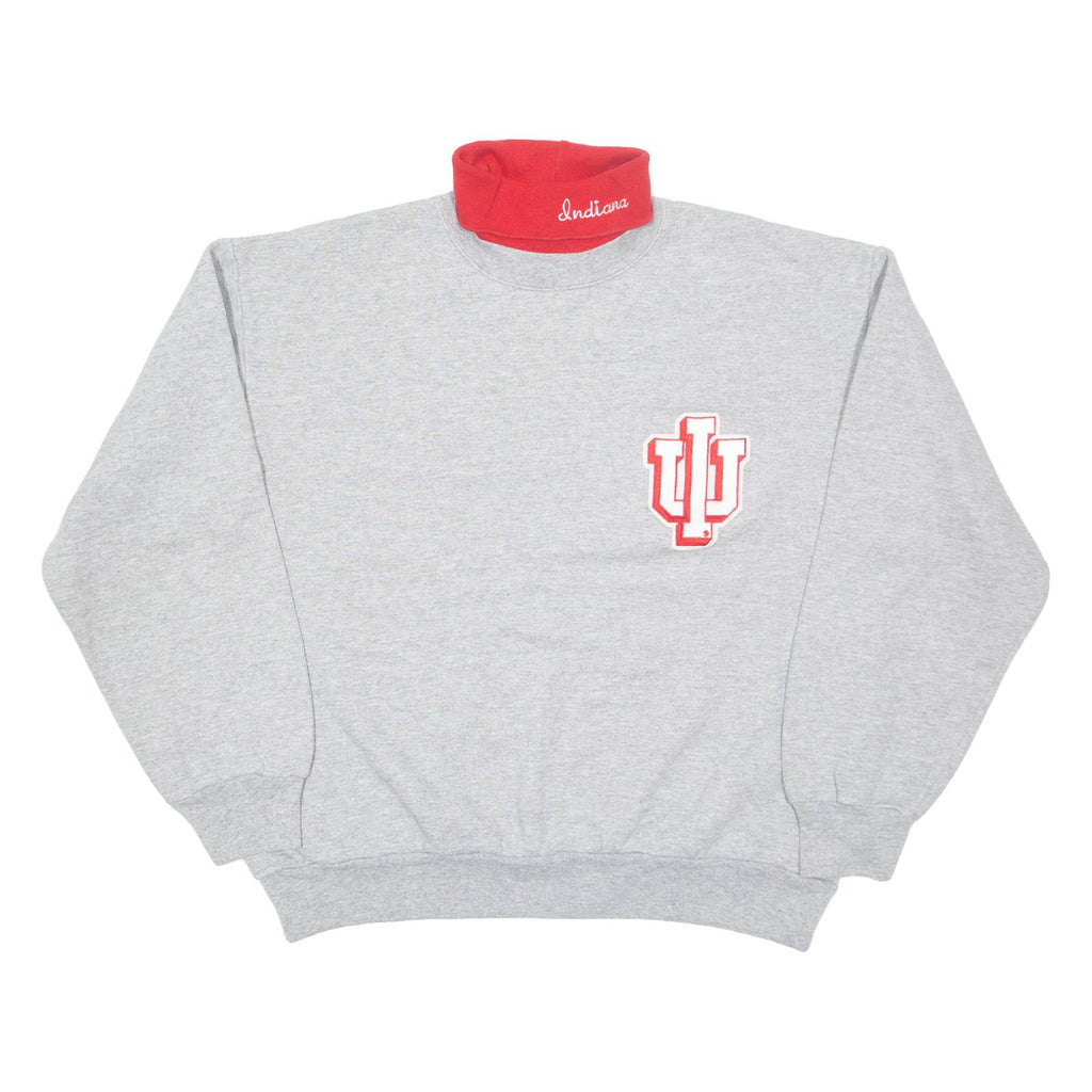 MAJESTIC Indiana Womens Sweatshirt Grey High Neck USA L