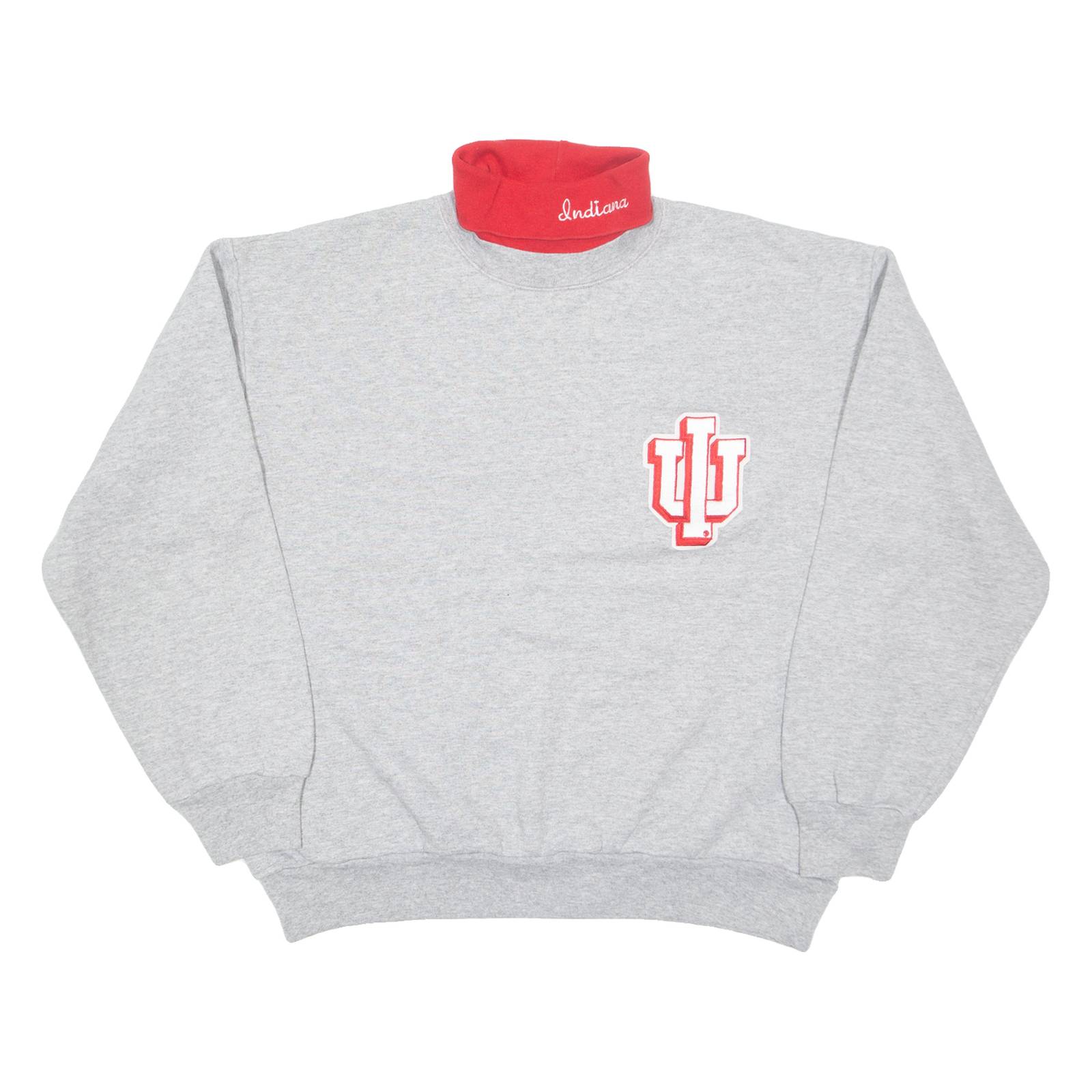 MAJESTIC Indiana Womens Sweatshirt Grey High Neck USA L