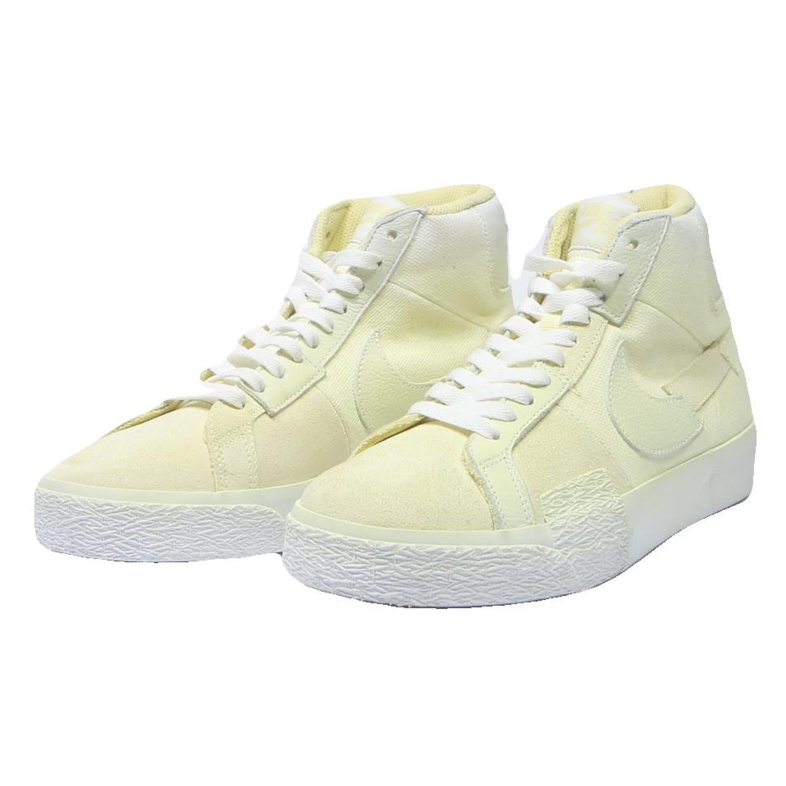 NIKE Blazer Mid 77 Vintage Mens High Top Trainers Cream & White Synthetic UK 7
