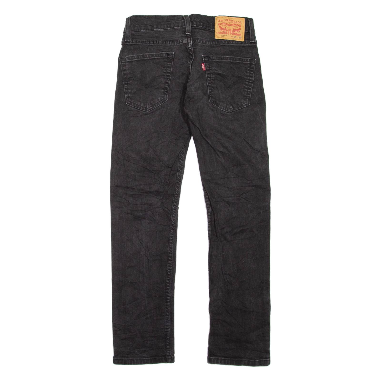 LEVI'S 511 Jeans Mens Black Slim Straight W28 L27