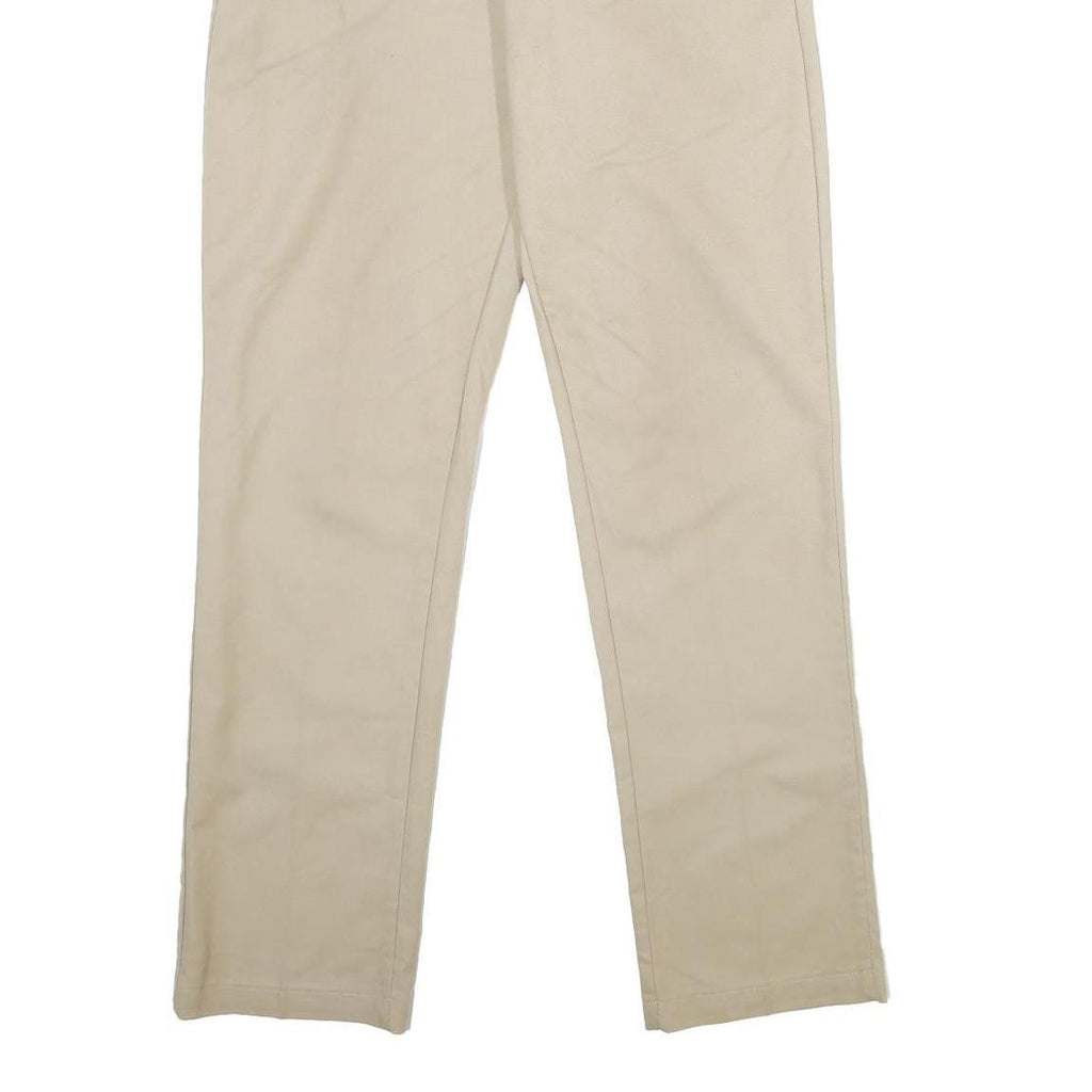 DICKIES Mens Polyester Blend Beige Regular Fit Straight Trousers W29 L32