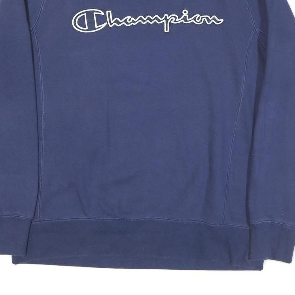 CHAMPION Mens Blue Crew Neck M Sweatshirt Cotton Blend Pullover Casual