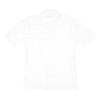 YVES SAINT LAURENT Mens White Shirt M Classic Cotton Blend Short Sleeve Button