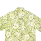 SIGNATURE SERIES Mens Hawaiian Shirt Green Floral L