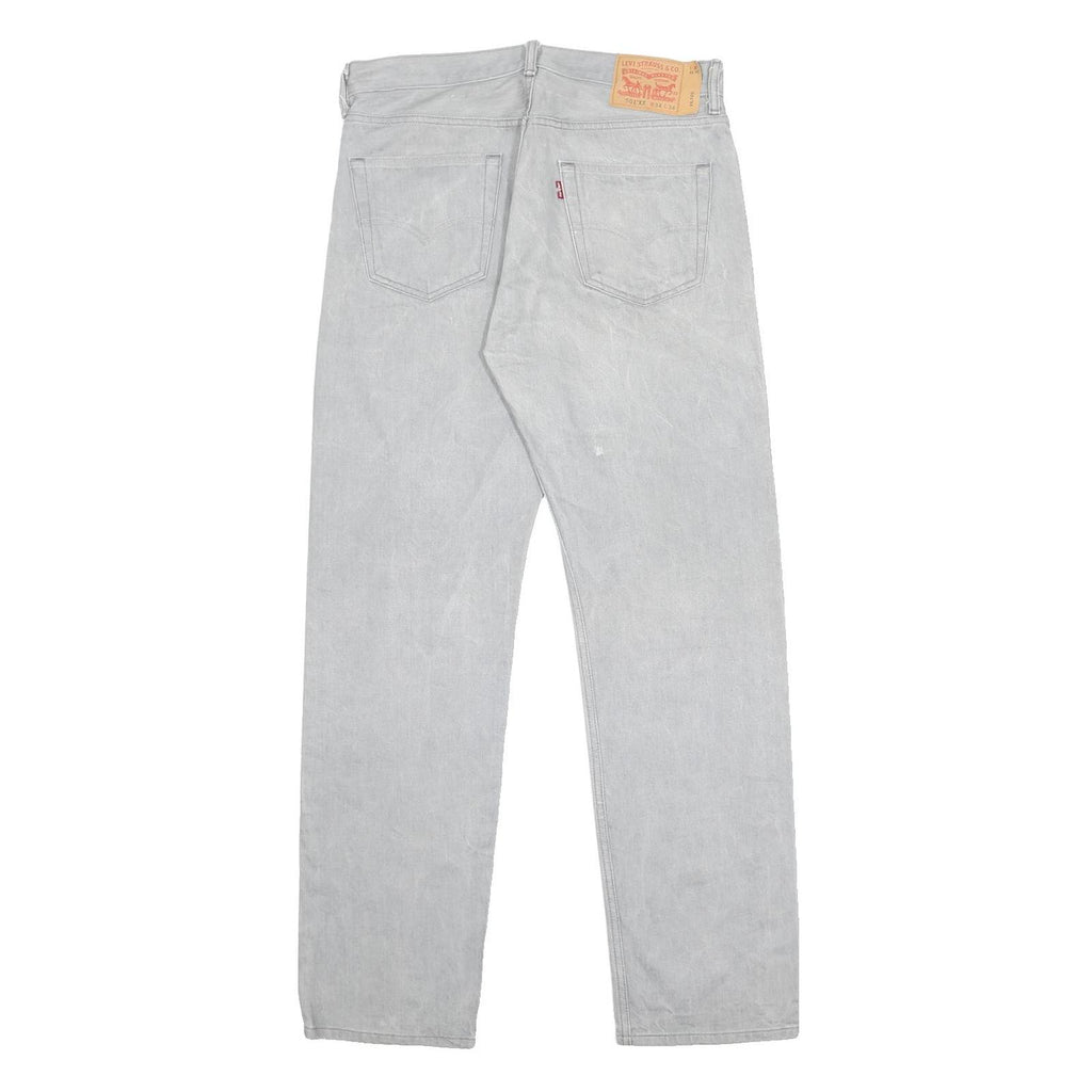LEVI'S 501 Mens Jeans Blue Regular Straight Denim Light W34 L34 Classic Button