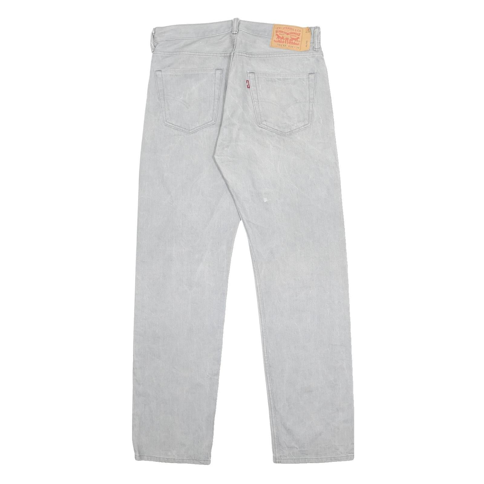 LEVI'S 501 Mens Jeans Blue Regular Straight Denim Light W34 L34 Classic Button