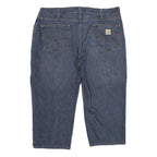 CARHARTT Mens Jeans Blue Regular Straight Denim Medium W42 L23 Workwear Zip