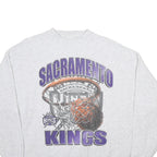 TULTEX Mens Grey Sacramento Kings Crew Neck XL Basketball Sweatshirt