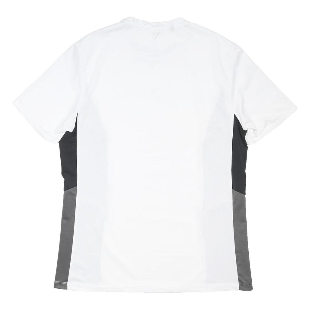GYMSHARK Mens White & Black Sports Graphic T-Shirt M Short Sleeve Crew Neck