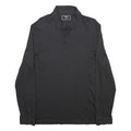 CHARLES TYRWHITT Mens Black Long Sleeve Plain Polo Shirt L Classic Cotton