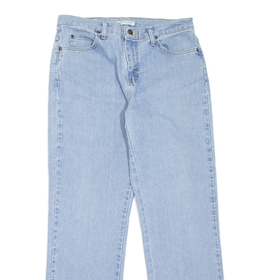 LEE Womens Jeans Blue Relaxed Straight W30 L30