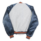 CHALK LINE Mens Grey & Navy Blue Chicago Bears Varsity Jacket M Polyester Blend
