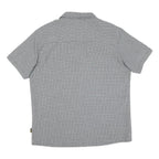 JACK WOLFSKIN Mens Grey Check Short Sleeve Shirt L Outdoor Casual Summer
