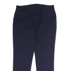TOMMY HILFIGER Mens Regular Navy Cotton Blend Slim Fit Trousers W32 L27