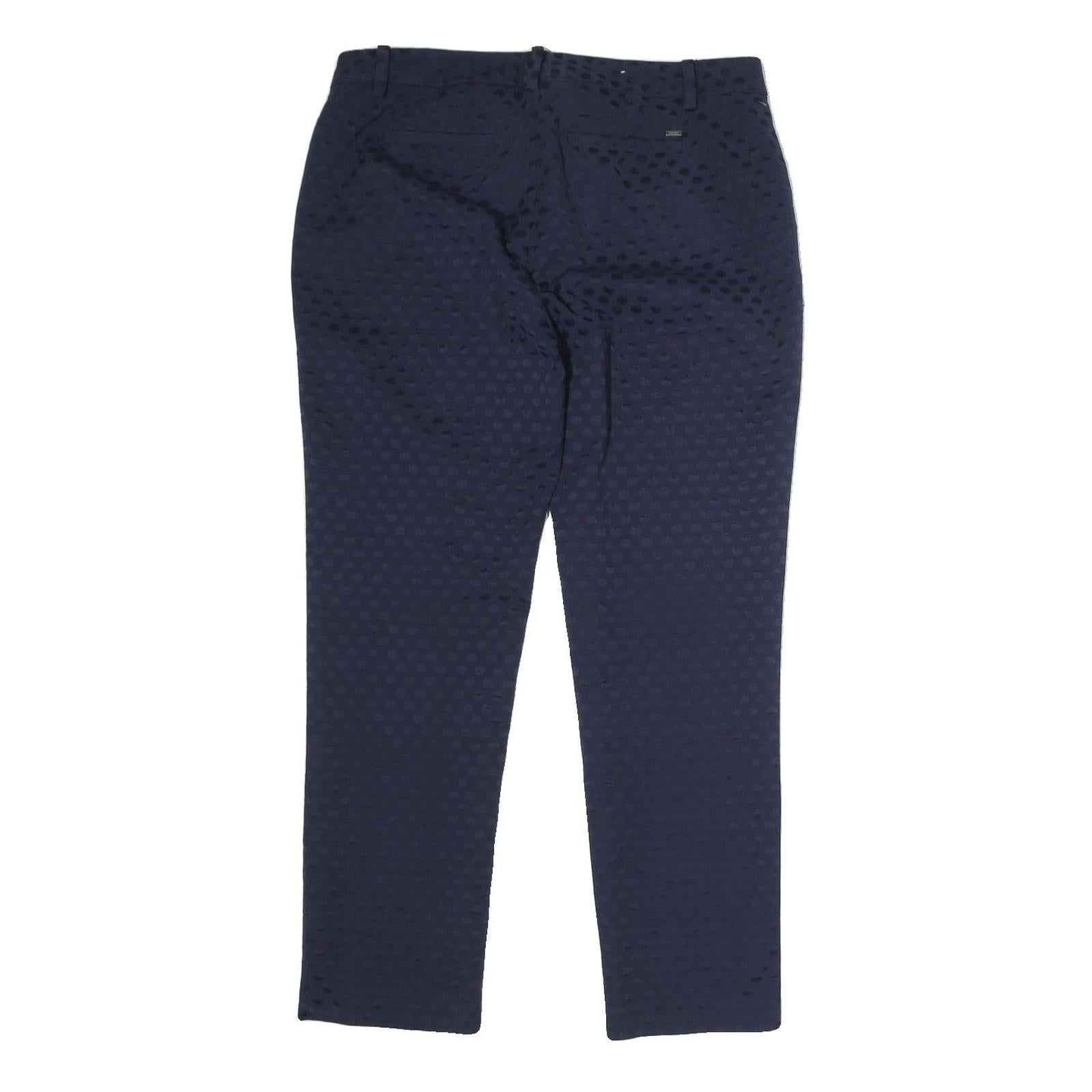 TOMMY HILFIGER Mens Regular Navy Cotton Blend Slim Fit Trousers W32 L27