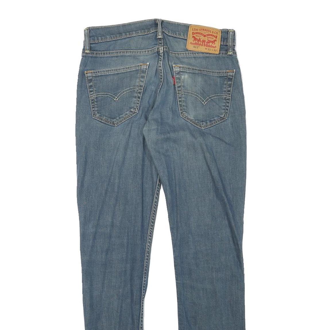 LEVI'S Mens Slim Blue Denim Classic Jeans W28 L30 Zip Cotton Blend