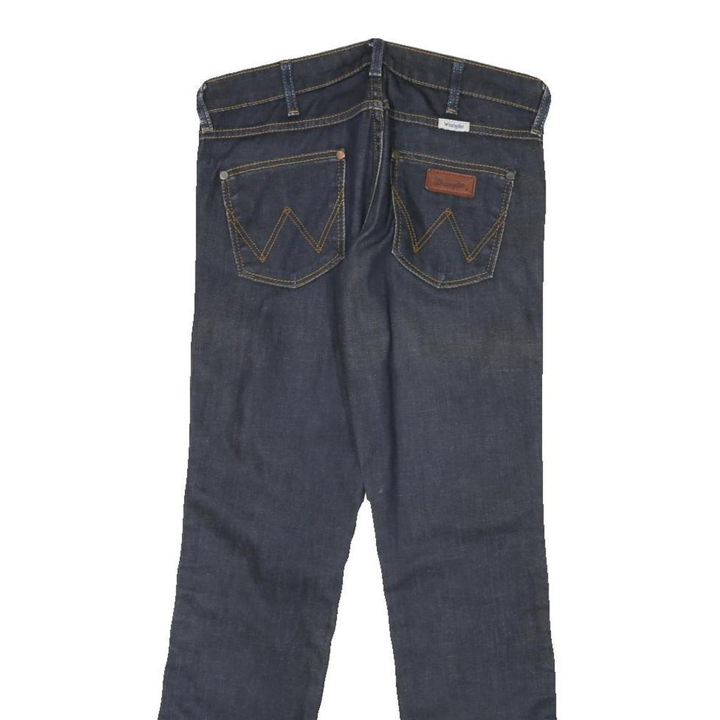 WRANGLER Womens Slim Fit Skinny Denim Dark Blue Cotton Blend Zip W28 L29 Jeans