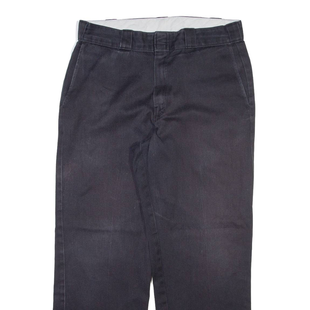 DICKIES Mens Trousers Black Regular Straight W32 L28