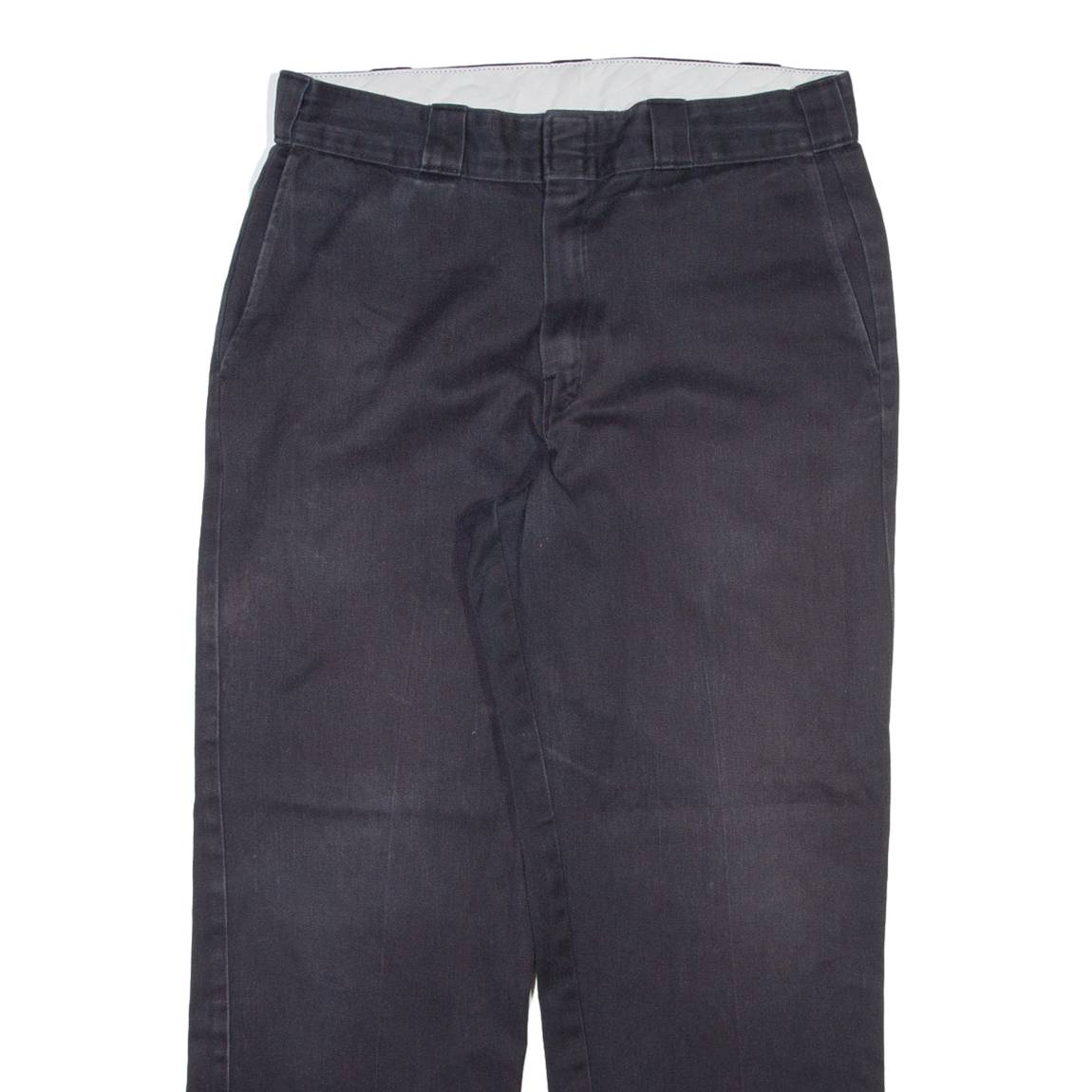 DICKIES Mens Trousers Black Regular Straight W32 L28