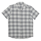MAMMUT Mens Grey & White Check Shirt S Lightweight Synthetic Outdoor Casual
