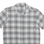 MAMMUT Mens Grey & White Check Shirt S Lightweight Synthetic Outdoor Casual
