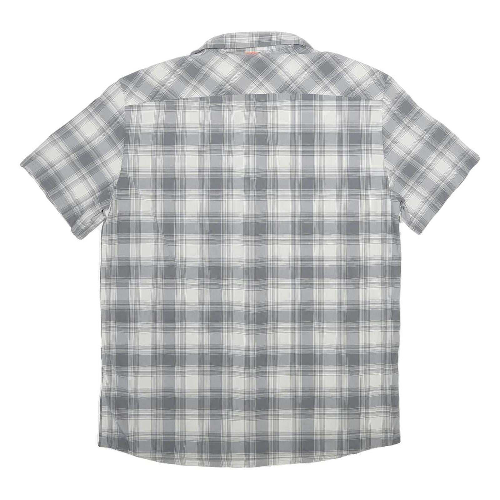 MAMMUT Mens Grey & White Check Shirt S Lightweight Synthetic Outdoor Casual