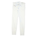 DIESEL Womens Slim Skinny Jeans White Denim Cotton Blend W28 L29 Stylish